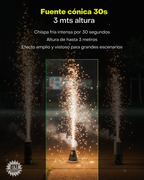 Fuente Cónica 3 mts 30 segundos