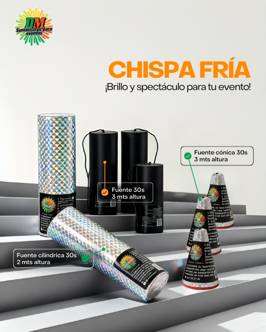 Fuentes Cilíndricas de chispa fría